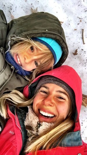 Kanadische Frühlingsgefühle in Montreal mit Kind - Schneeeibruch